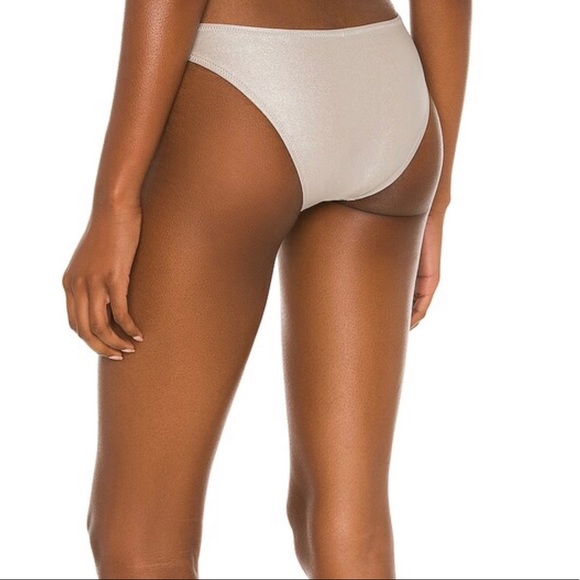 Solid & Striped X Sloane Stephens Reese Bikini Bottom in Chrome Small - Picture 4 of 7
